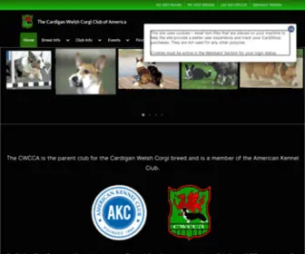 Cardigancorgis.com(The Cardigan Welsh Corgi Club of America) Screenshot