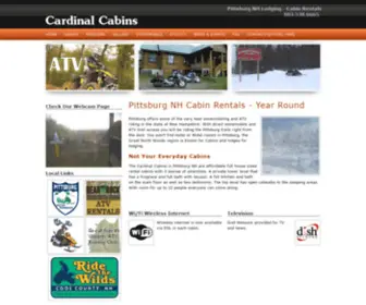 Cardinalcabins.com(Pittsburg NH Cabins Rental) Screenshot