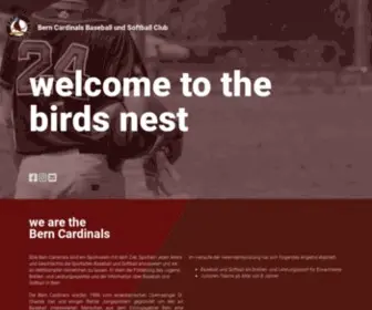 Cardinalsbern.ch(Bern Cardinals Baseball und Softball Club) Screenshot