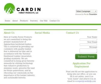 Cardinfp.com(Cardin Forest Products) Screenshot