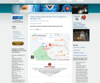 Cardioiasi.ro(Institutul de Boli Cardiovasculare "Prof) Screenshot