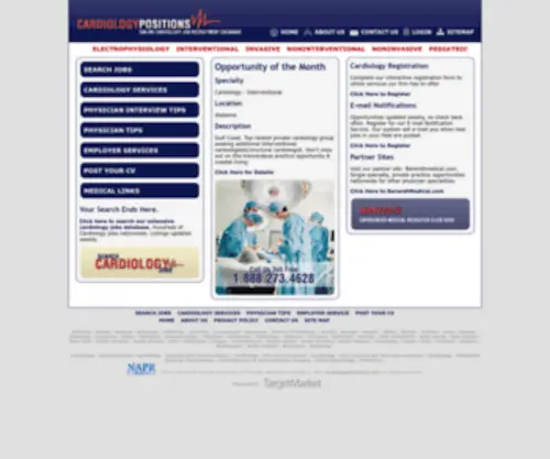 Cardiologypositions.com(Cardiology Jobs for Cardiologist Doctors) Screenshot