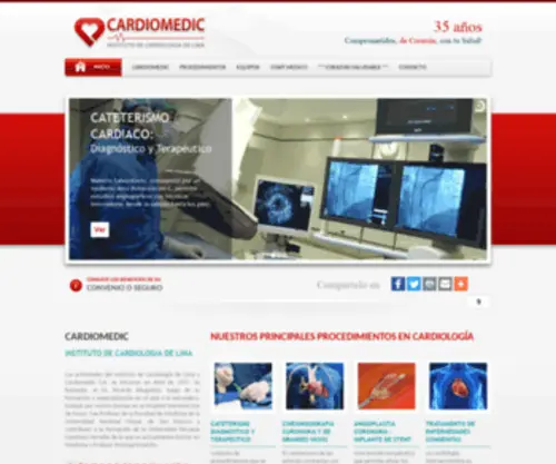 Cardiomedic.com.pe(Instituto de Cardiología de Lima) Screenshot