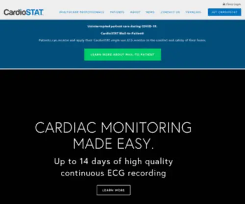 Cardiostat.com(Ambulatory cardiac monitoring simplified) Screenshot