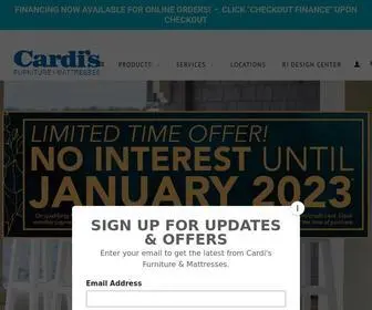 Cardis.com(Cardi's Furniture & Mattresses) Screenshot
