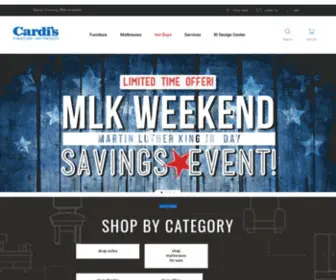 Cardisfurniture.com(Cardi's Furniture & Mattresses) Screenshot