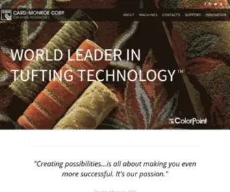 Cardmonroe.com(World Leader in Tufting Technology) Screenshot