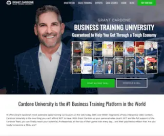 Cardoneuniversity.com(Grant Cardone Sales Training University) Screenshot