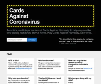 Cardsagainstcoronavirus.co.uk(Cards Against Coronavirus) Screenshot