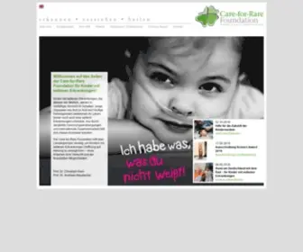 Care-FOR-Rare.org(Care-for-Rare Foundation für Kinder mit seltenen Erkrankungen) Screenshot