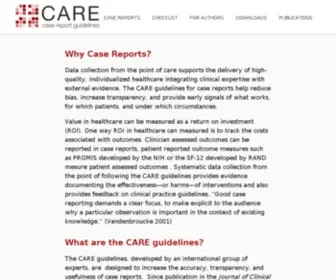 Care-Statement.org(CARE Case Report Guidelines) Screenshot