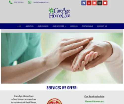 Careagehomecare.com(CareAge Home Care was founded on the idea) Screenshot
