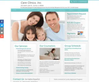 Careclinicsinc.com(DUI Classes and Evaluations) Screenshot