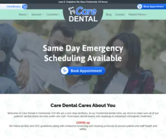 Caredentalco.com(Dental Care Clinic) Screenshot