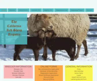 Caredsheep.com(The Calfornia Red Sheep Registry home page. The site) Screenshot