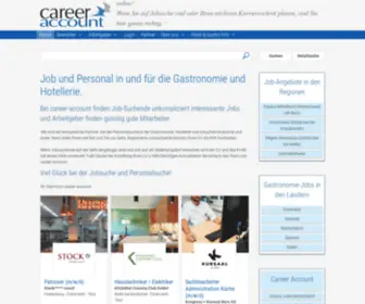 Career-Account.ch(Jobbörse Schweiz Hotellerie) Screenshot