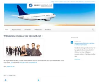 Career-Contact.de(Auslandspraktikum, Arbeiten im Ausland, Ferienjobs im Ausland, Work & Travel, Freiwilligenarbeit im Ausland) Screenshot