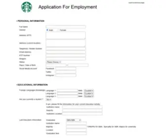 Career-Sbuxindonesia.com(Starbucks Indonesia) Screenshot