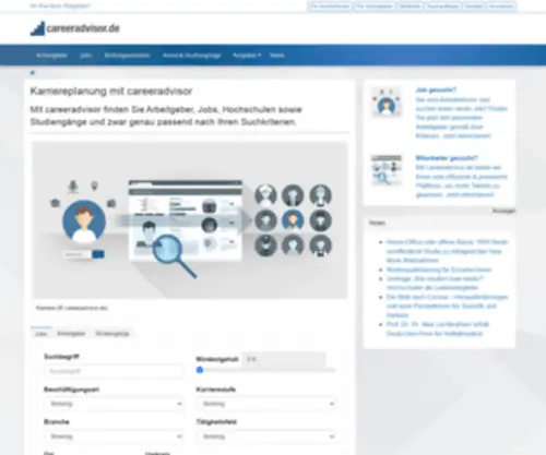 Careeradvisor.de(Karriereplanung mit careeradvisor) Screenshot