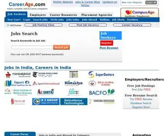 Careerage.com(Free Job Posting Site Jobs in India Resume Database Search Careers) Screenshot