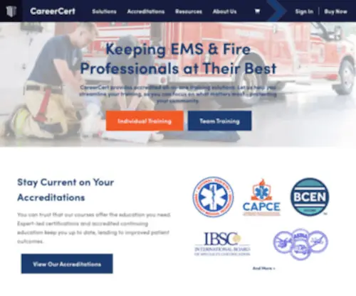 Careercert.com(The Leading Career Cert Site on the Net) Screenshot