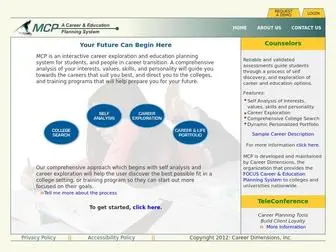 Careerdimension.com(A Career & Education Planning System) Screenshot