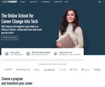 Careerfoundry.com(The Online Career Academy For Tech) Screenshot