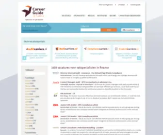 Careerguide.nl(1955 vacatures voor specialisten binnen het financiele vakgebied) Screenshot