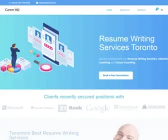 CareerHD.com(North America's Best Resume Writing Service in Toronto) Screenshot