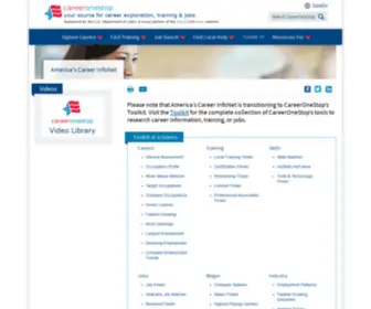 Careerinfonet.org(America's Career InfoNet) Screenshot