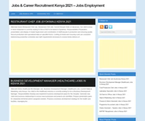 Careerkenyasasa.com(Kenyan Career Recruitment) Screenshot