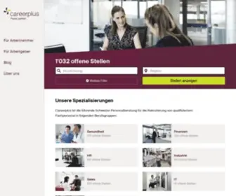 Careerplus.ch(Startseite) Screenshot