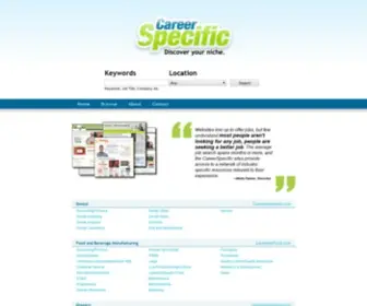 Careerspecific.com(Jobs and Employment Listings by Niche) Screenshot