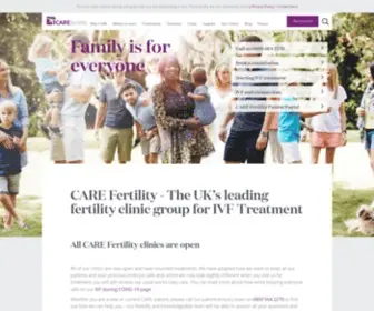 Carefertility.com(CARE are the UK's largest private fertility clinic where the care) Screenshot