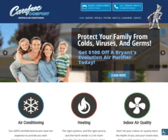 Carefreecomfort.com(Highland Park) Screenshot