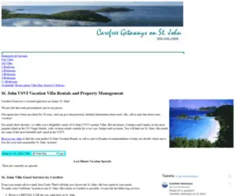 Carefreegetaways.com(Villa Rentals and Property Management in St) Screenshot