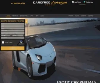 Carefreelifestyle.com(Exotic Cars & Luxury Car Rentals) Screenshot
