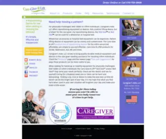 Caregiversaide.com(Skid Seat & Bed Sled Repositioning Device for the Infirm by Caregiver's Aide) Screenshot