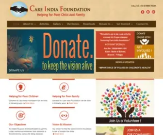 Careindiafoundation.com(Care India Foundation NGO) Screenshot