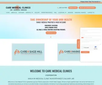 Caremedicalclinics.ca(Family Doctors at Care Medical Clinics) Screenshot