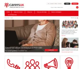 Carersuk.org(We’re here to make life better for carers) Screenshot