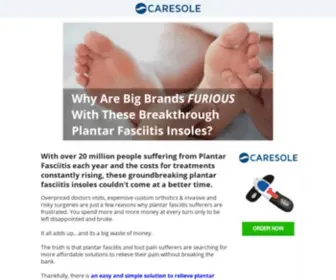 Caresole.com(Why Are Big Brands FURIOUS With These Breakthrough Plantar Fasciitis Insoles) Screenshot