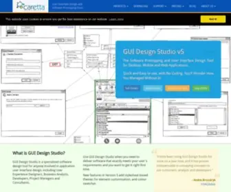 Carettasoftware.com(GUI Design and Software Prototyping Tools) Screenshot