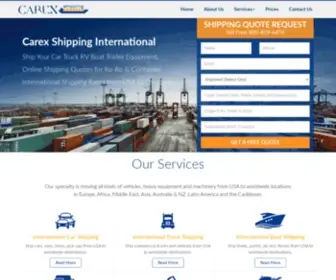 Carexshipping.com(International Shipping Company for Car Boat RV Truck Trailer) Screenshot