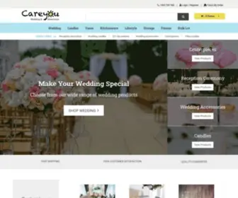 Careyou.com.au(Buy Quality Wedding Supplies & Homewares Online) Screenshot