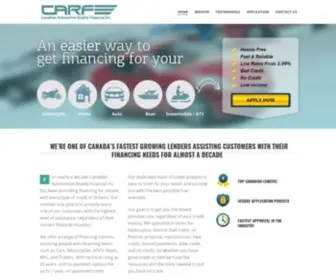 Carfii.com(Canadian Automotive Financial Reality Inc) Screenshot