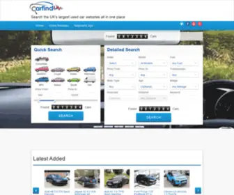 Carfinduk.com(UK used car search engine) Screenshot