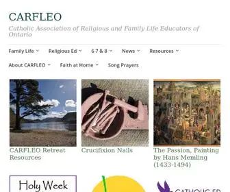 Carfleo.com(Catholic Association of Religious and Family Life Educators of Ontario) Screenshot