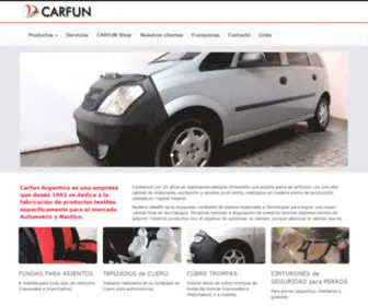 Carfun.com.ar(Productos textiles para la industria automotriz y nautica) Screenshot