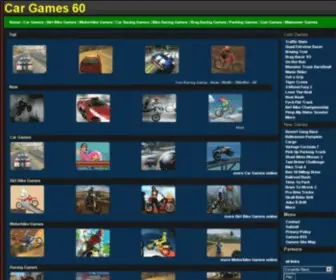 Cargames60.com(Car Games Dirt Bike Games Drag Racing Games Parking Games) Screenshot